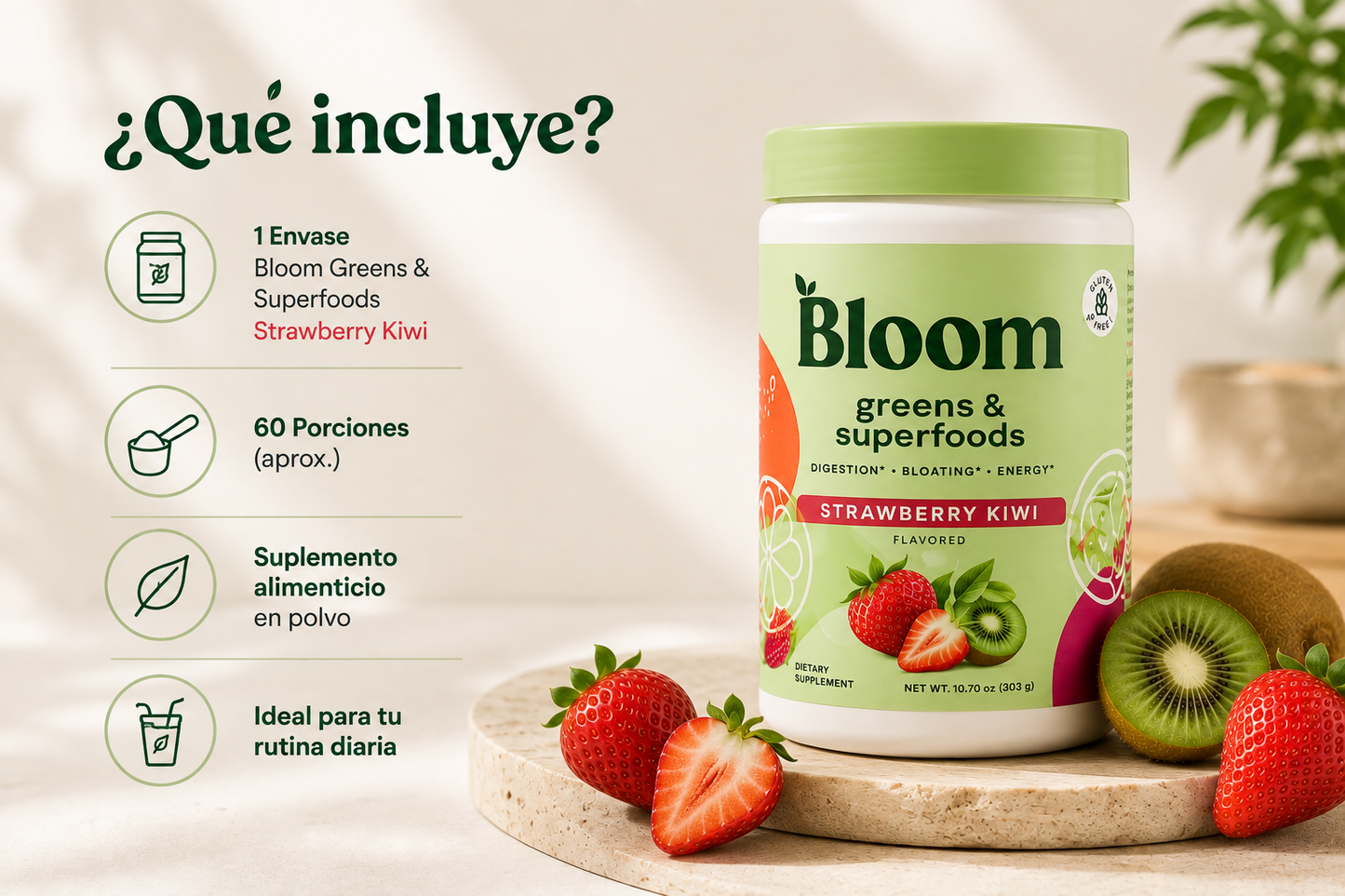 Bloom Nutrition - Suplemento de Verduras y Frutas