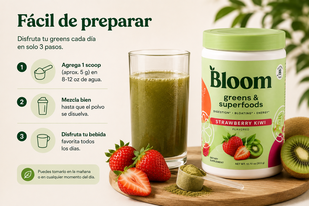 Bloom Nutrition - Suplemento de Verduras y Frutas